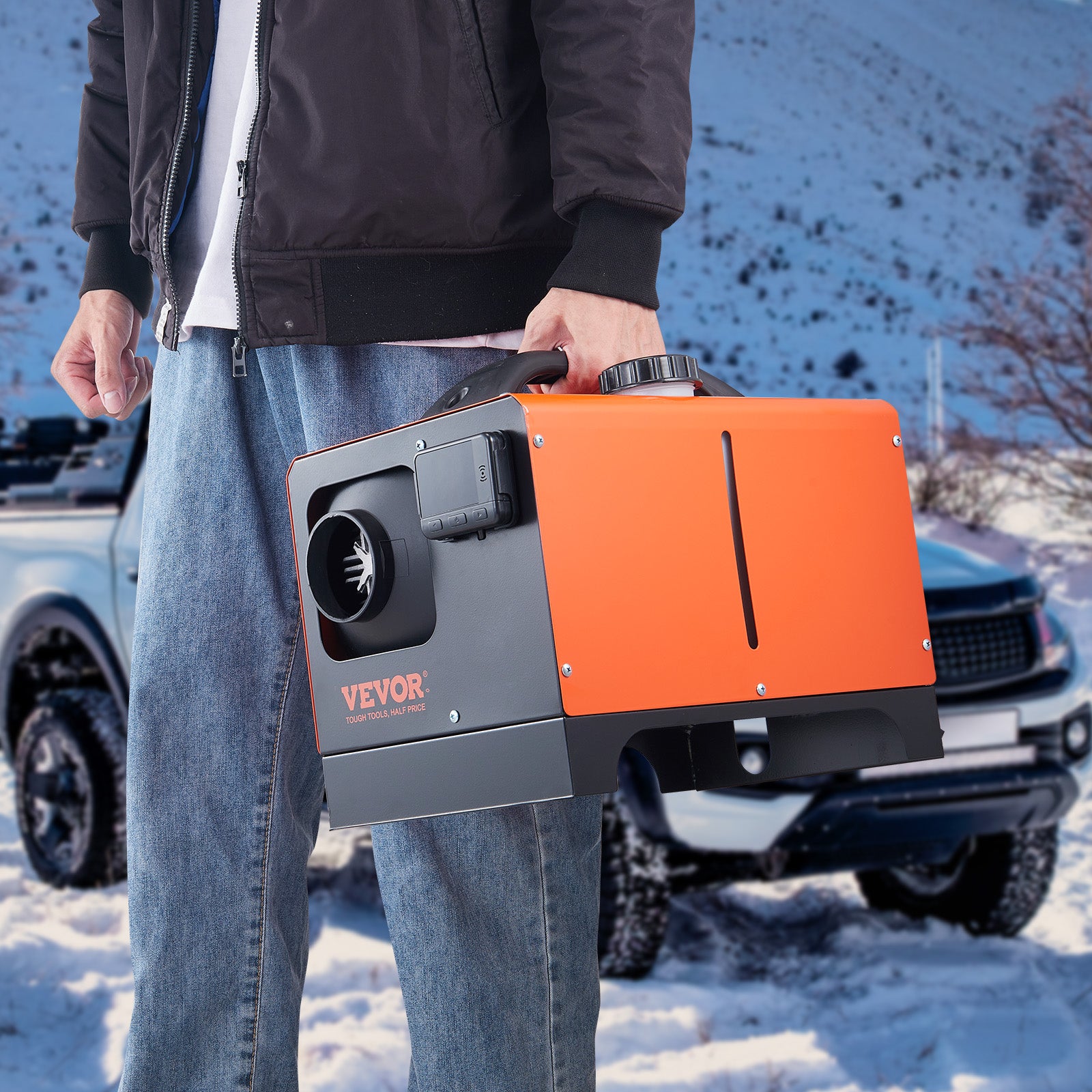 5KW Chauffage Diesel Tout-en-Un Portable 12V Réchauffeur d'Air Diesel 15-20m² Contrôle LCD Télécommande pour RV Auto Sans Installation Intérieur VEVOR - 8