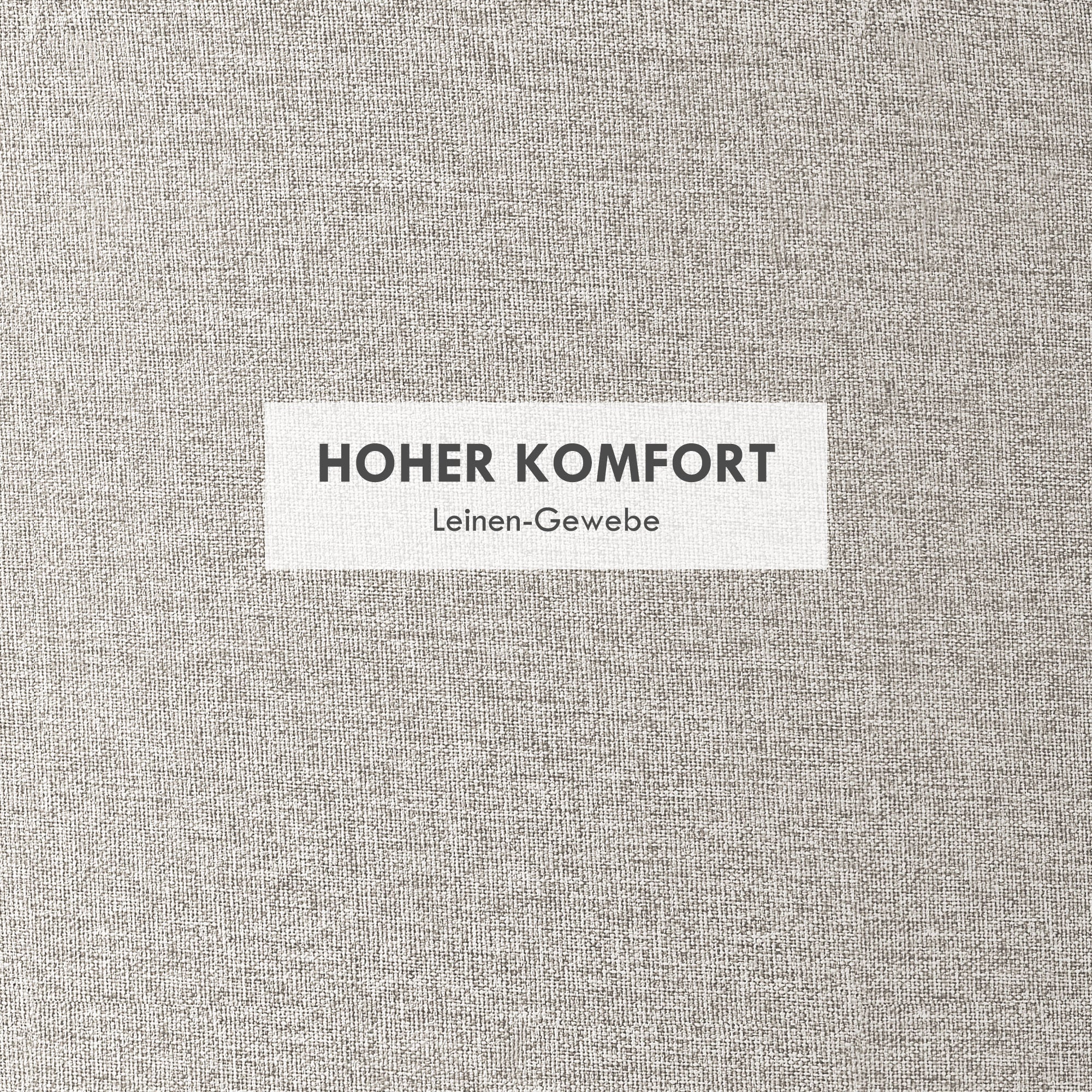 Tabouret rembourré en lin, rangement dissimulé, couvercle réversible, 56 cm x 56 cm x 42 cm, crème et naturel - 6