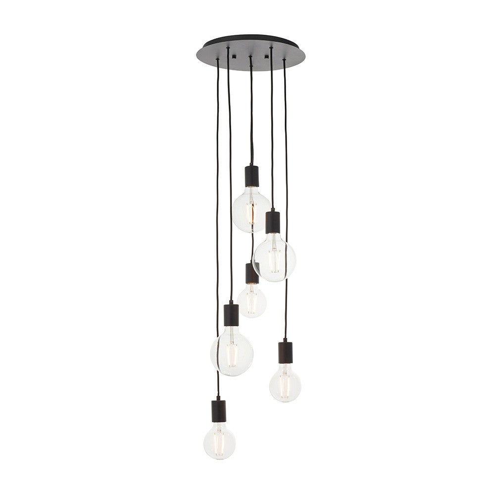 Lampa wisząca STUDIO czarna 6xE27x20W metal wym:82,2x34x34cm IP20 Endon