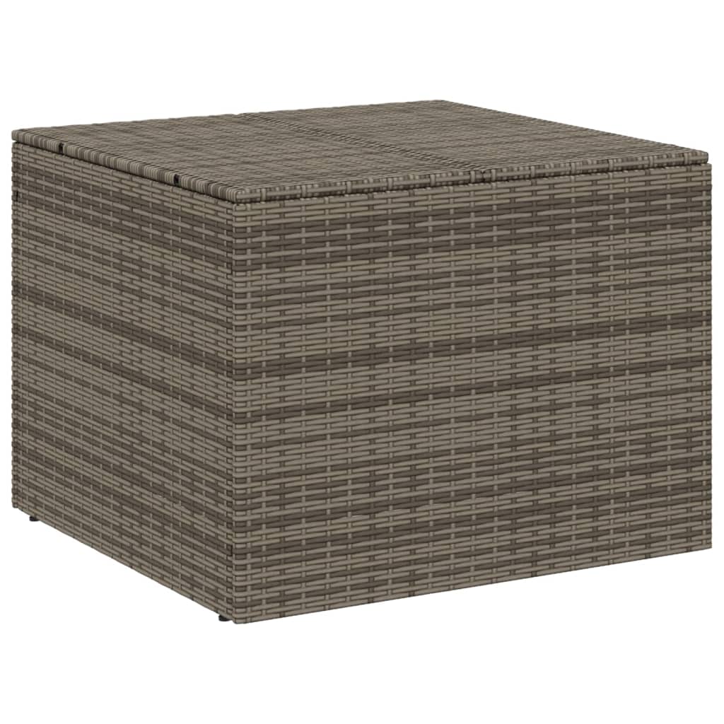 Banc De Rangement Extérieur 80 Cm - Résine Tressée, Coussin Inclus - Pour Jardin, Terrasse, Piscine