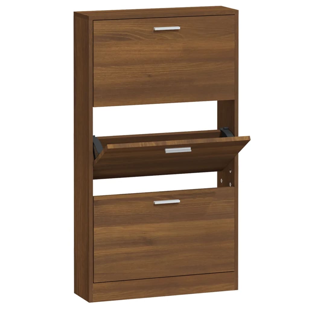 Armoire à chaussures chêne sonoma 30x35x105cm bois d'ingénierie