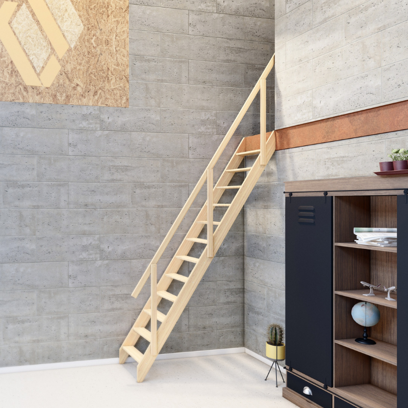 Escalier de meunier droit sapin, Madrid KORDO - 2