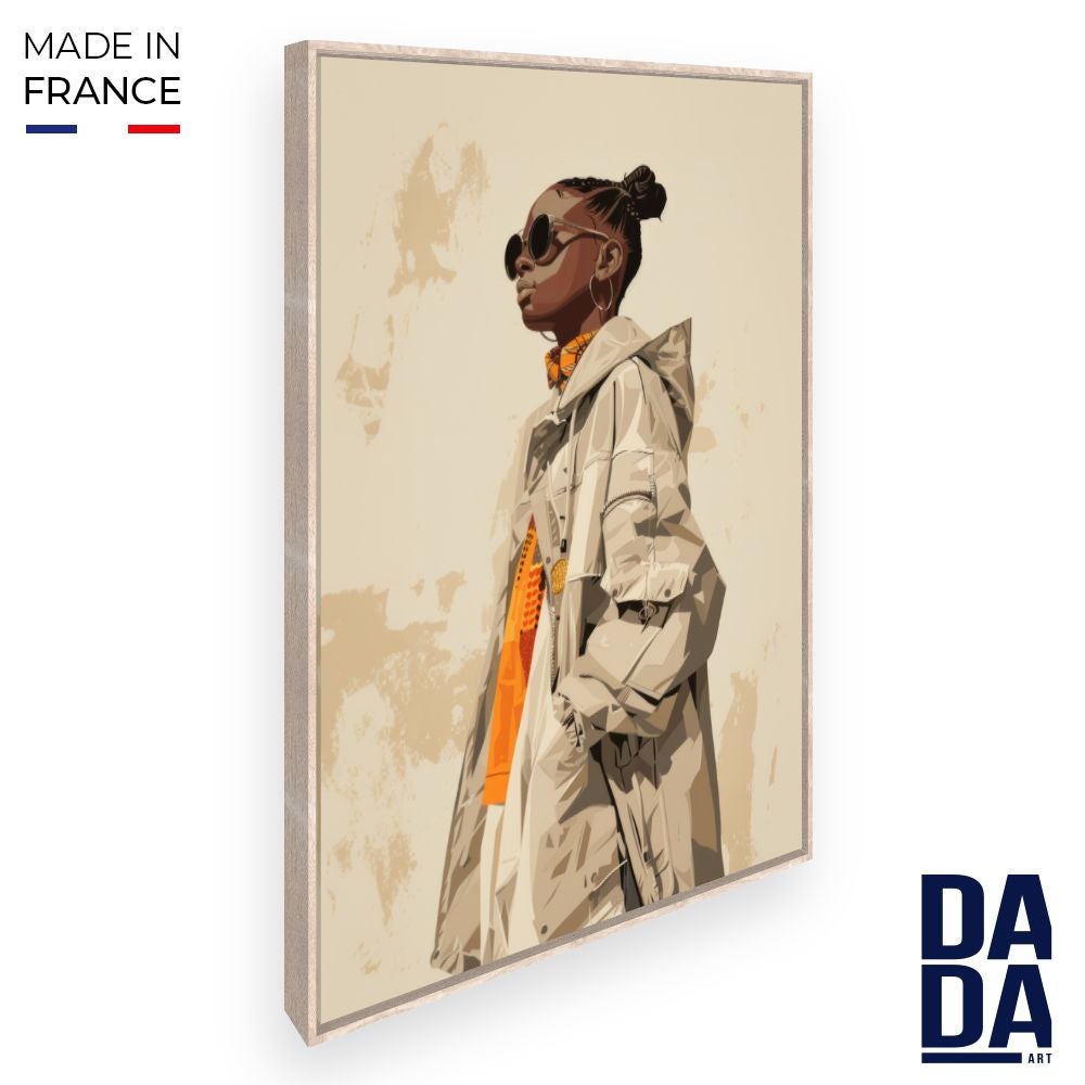 Toile Art Contemporain 40x40 Cm - Cadre Design Accroche-plat Invisible