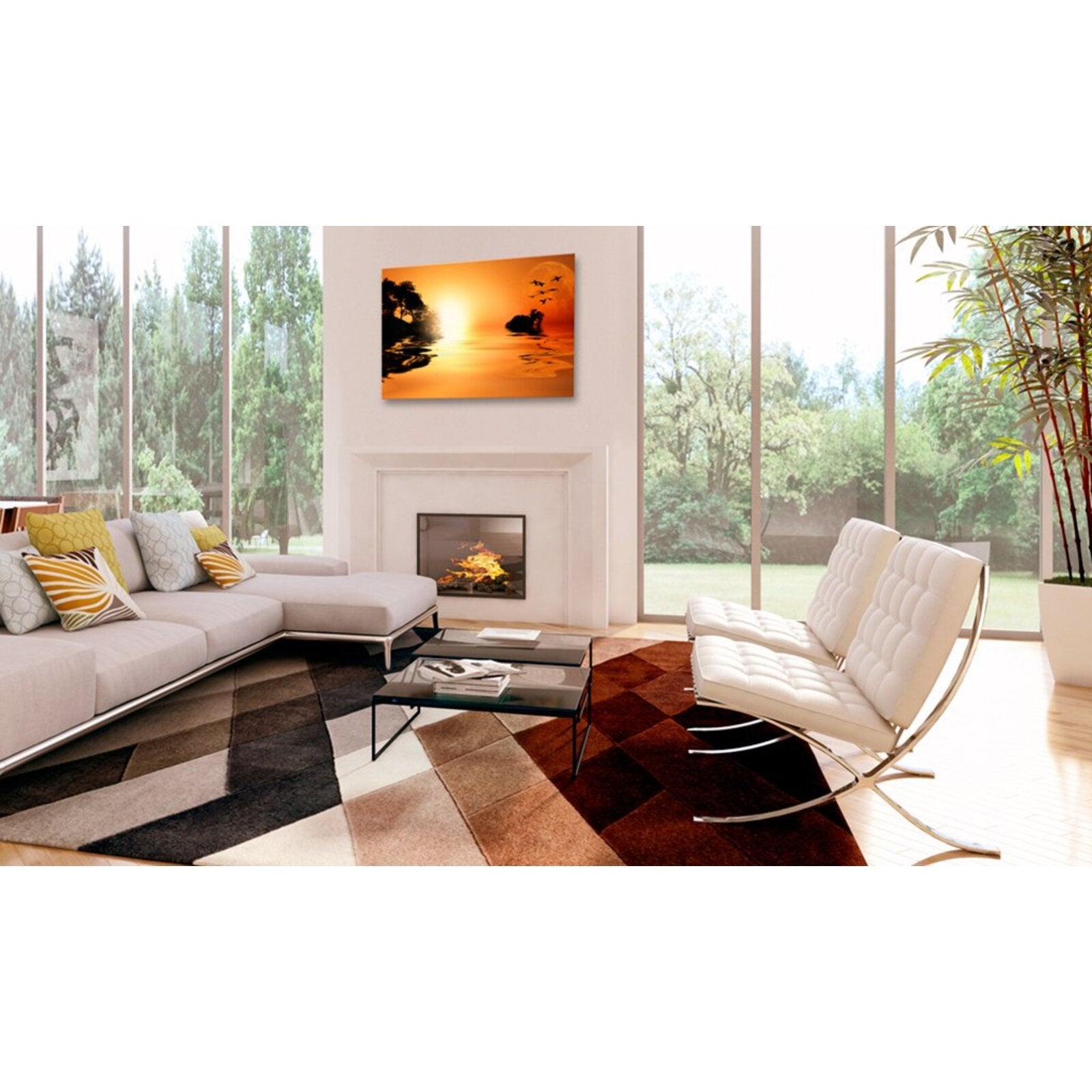 Tableau l'ile du soleil couchant - 120 x 80 cm - 2