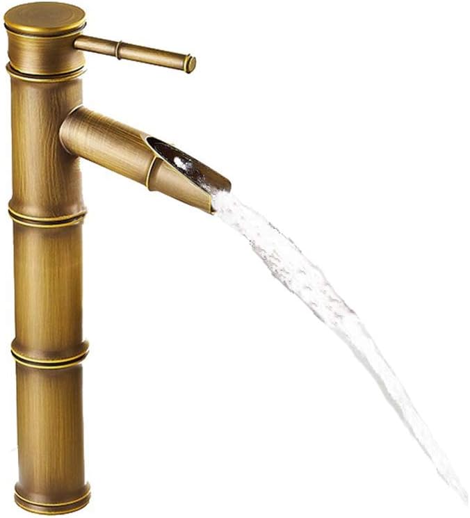 1 szt. bateria retro z brązu (12" x 4"), montaż na blacie w całości wykonanym z miedzi i bambusa, bateria kuchenna, łazienka, zlew dla gości