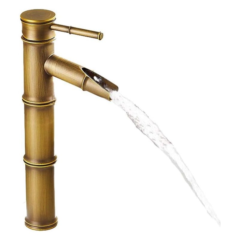 1 szt. bateria retro z brązu (12" x 4"), montaż na blacie w całości wykonanym z miedzi i bambusa, bateria kuchenna, łazienka, zlew dla gości