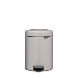 Brabantia Poubelle à Pédale NewIcon 5L – Platinum – Fermeture Silencieuse & Anti-Odeurs