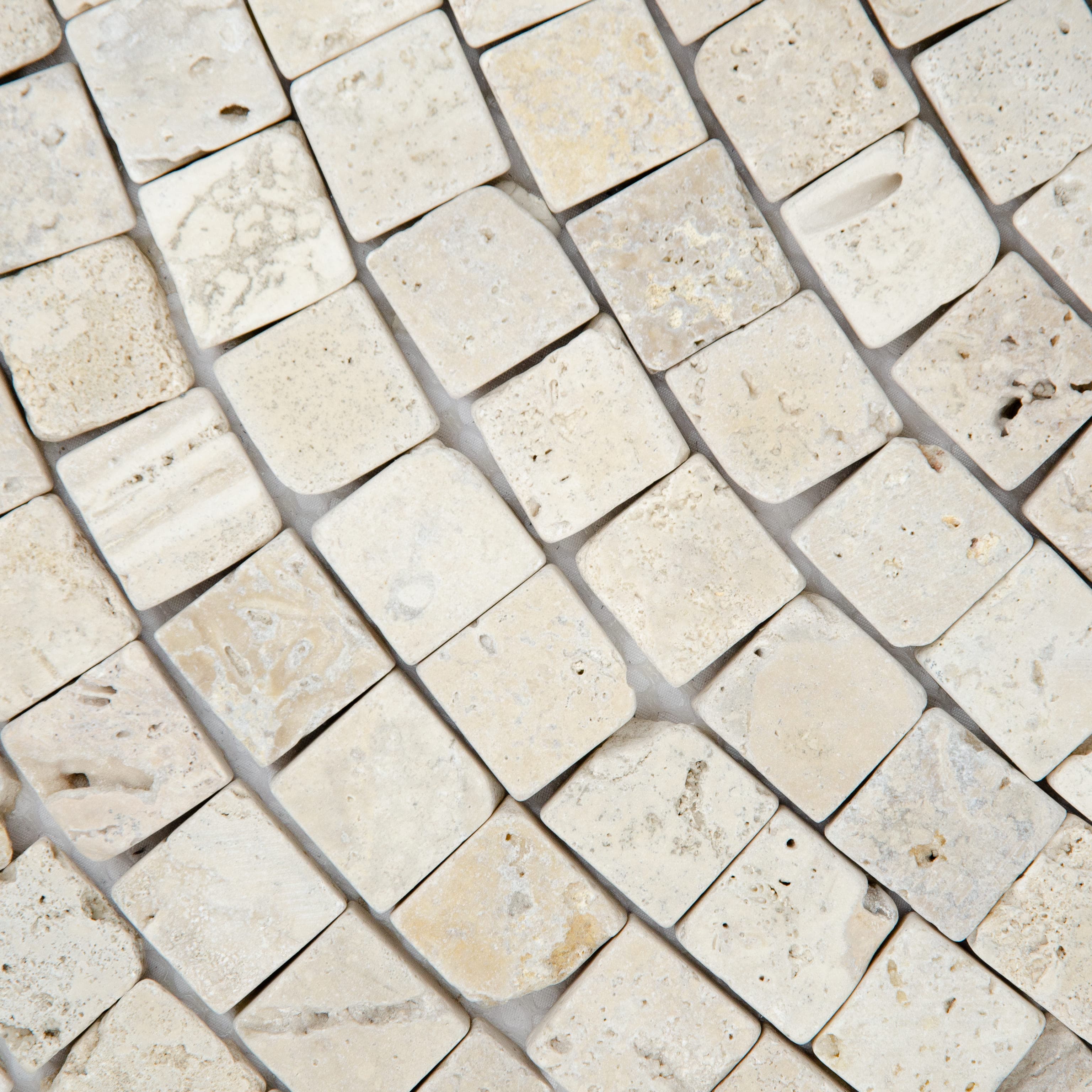 MOSAIQUE TRAVERTIN IVOIRE VAGUE 1 PLAQUE 30,5 X 30,5 CASA LINEA - 4