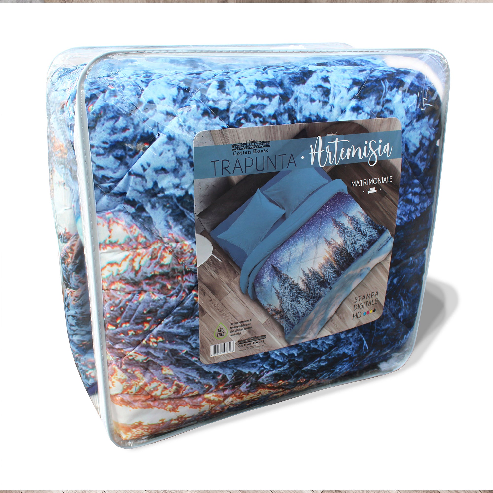 TRAPUNTA INVERNALE STAMPA DIGITALE MATRIMONIALE DIS.SNOW - 2