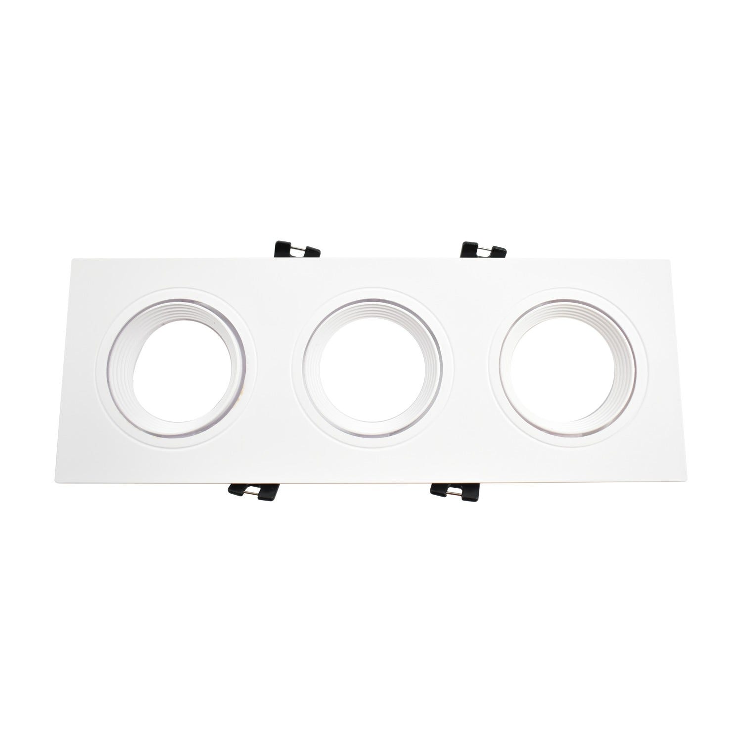 Support de Spot Encastrable Carré Orientable Noir Support de Spot Encastrable Carré Orientable Noir