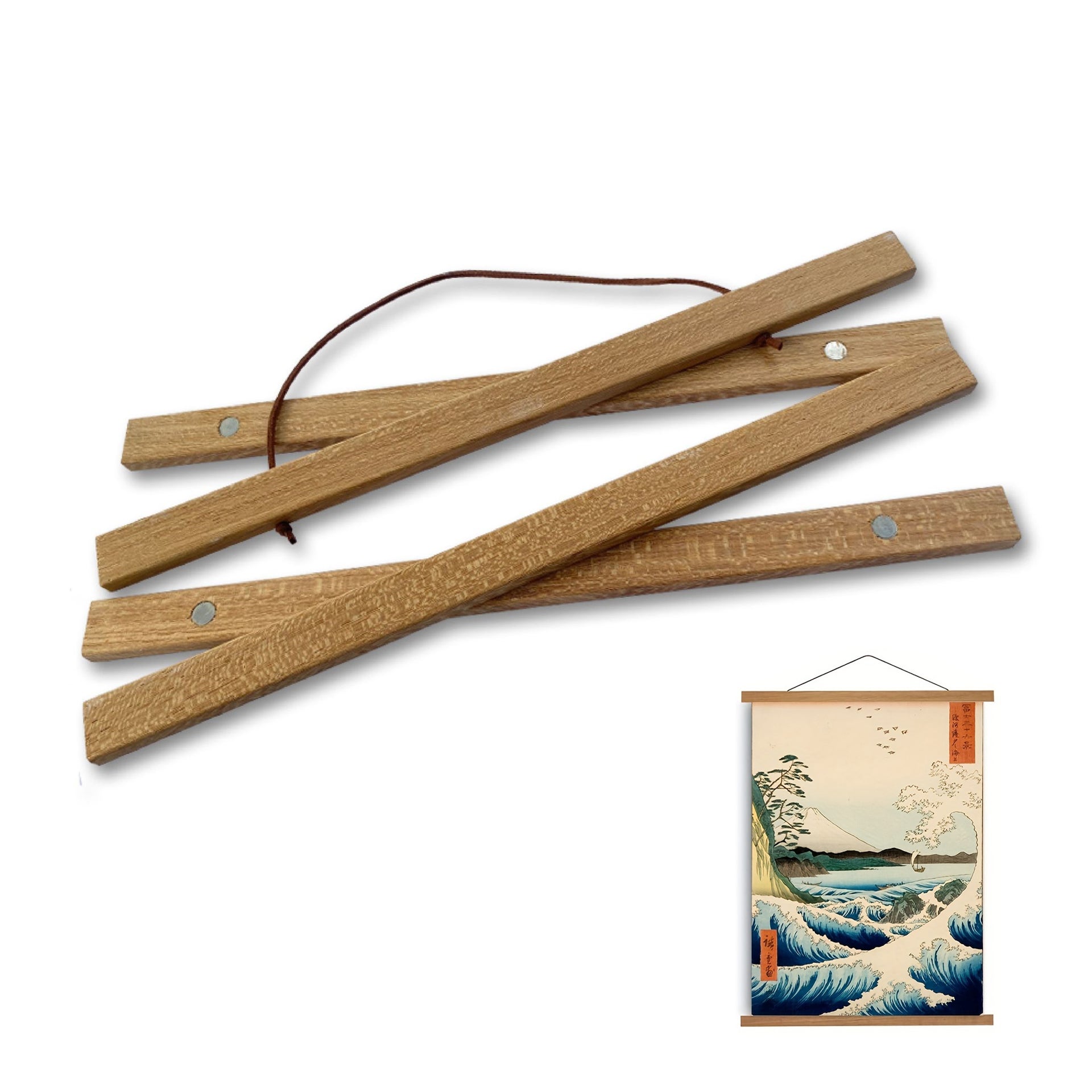 Zerodis Cadre Magnétique Bois Moderne 30 Cm – Affiches, Posters, Photos, Accroche Facile Sans Abîmer