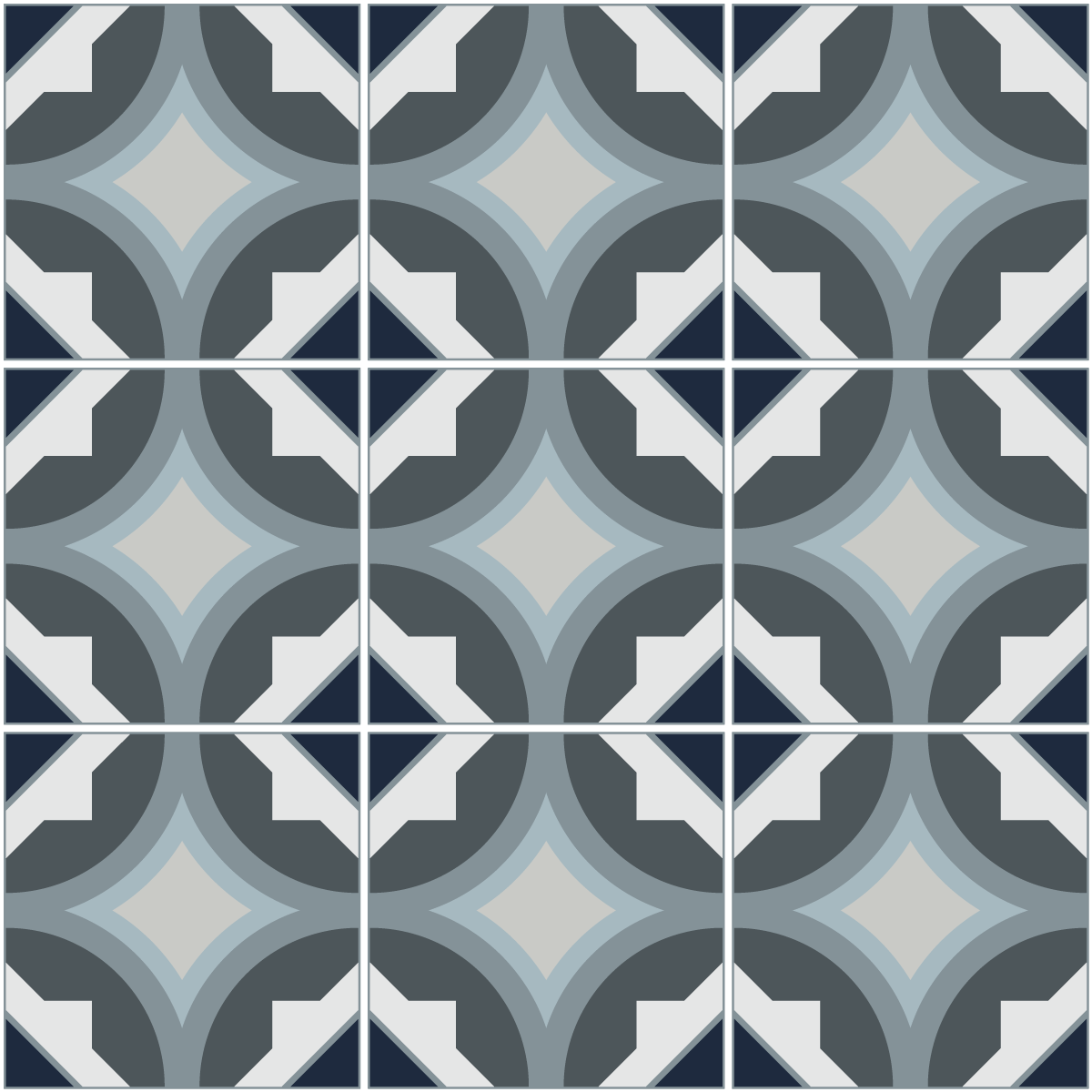 9 adesivi piastrelle di cemento azulejos Firmina - Sticker adesivo - adesivi murali - 9stickers20x20cm - 2
