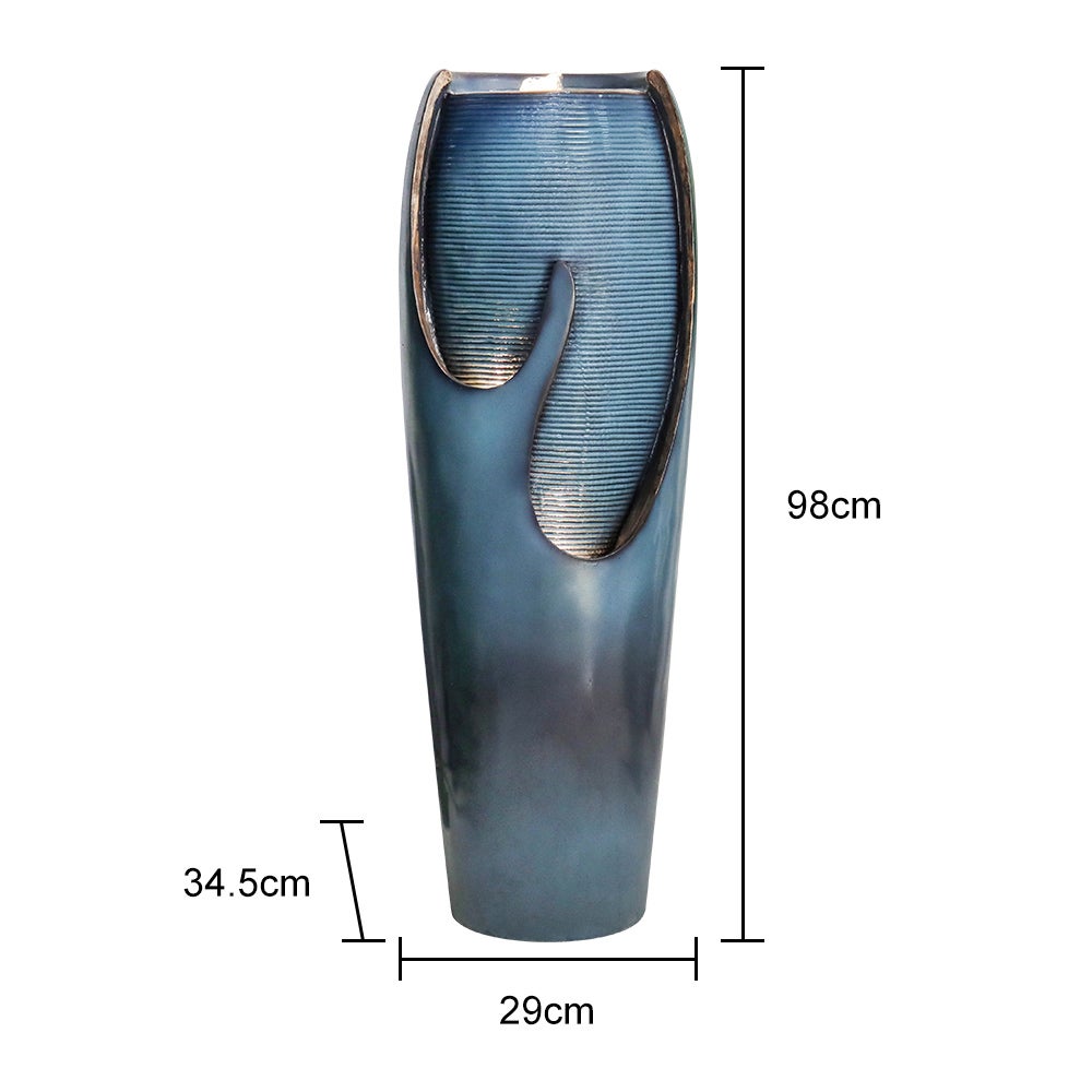 Fontaine en verre de 98 cm en résine et fibre de verre pour l'intérieur et l'extérieur – Résistante à la rouille et aux intempéries - 4