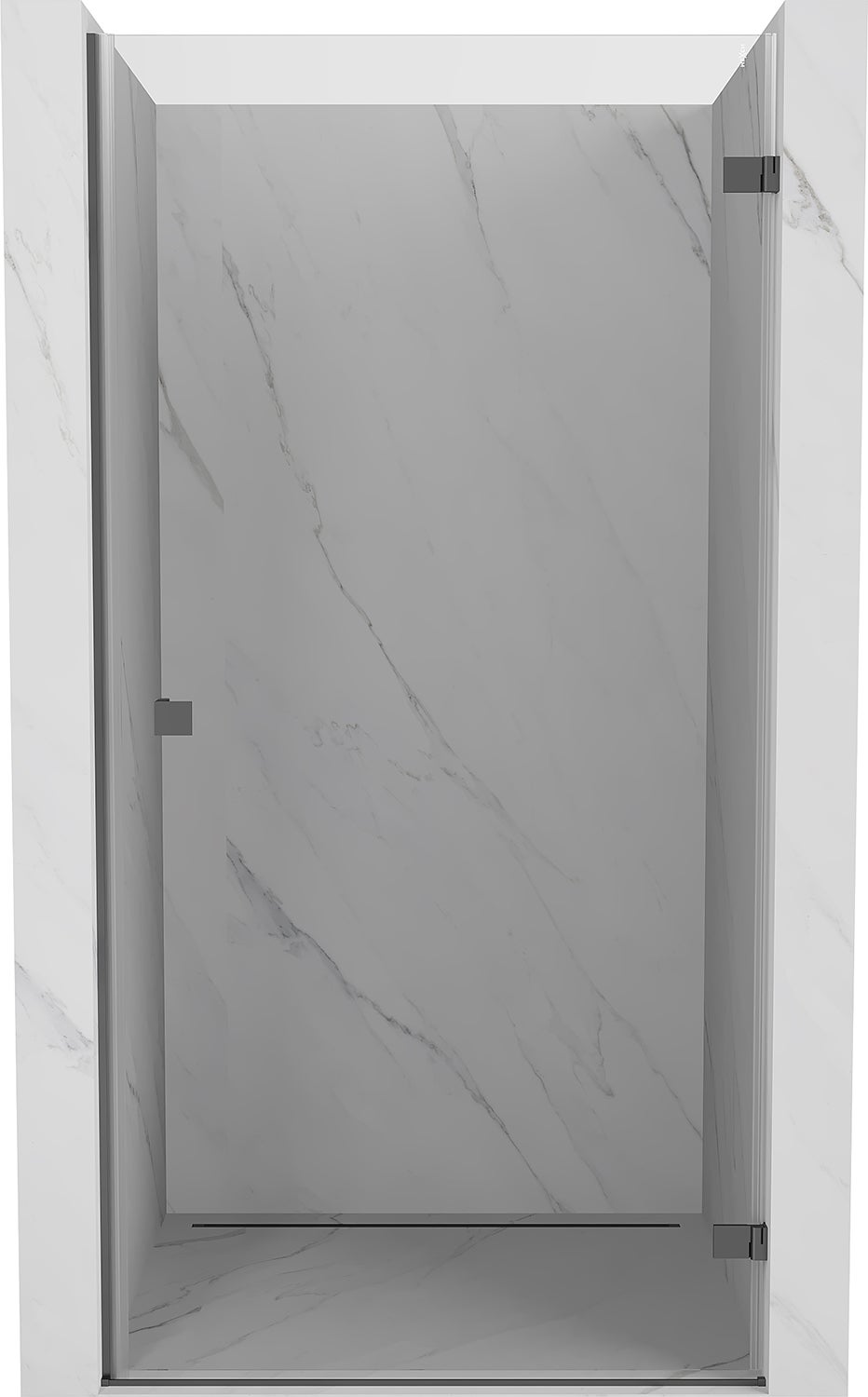 Mexen Lunar-B drzwi prysznicowe uchylne prawe 80 cm, transparent, gun metal - 832-080-000-95-00-P