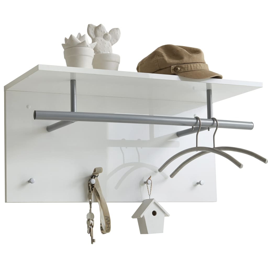 Porte-manteau mural 72x29,3x34,5 cm Blanc FMD | Leroy Merlin