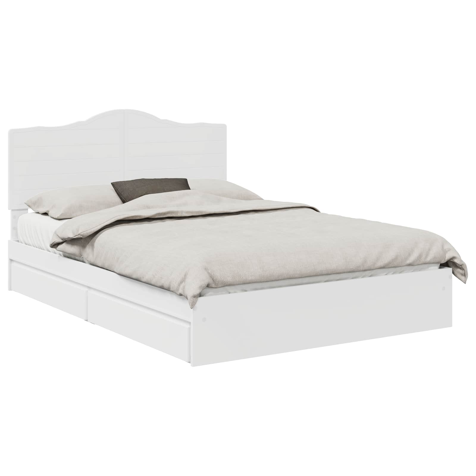 Lit de rangement réglable Blanc 140 x 200 cm panneau de bois - 2