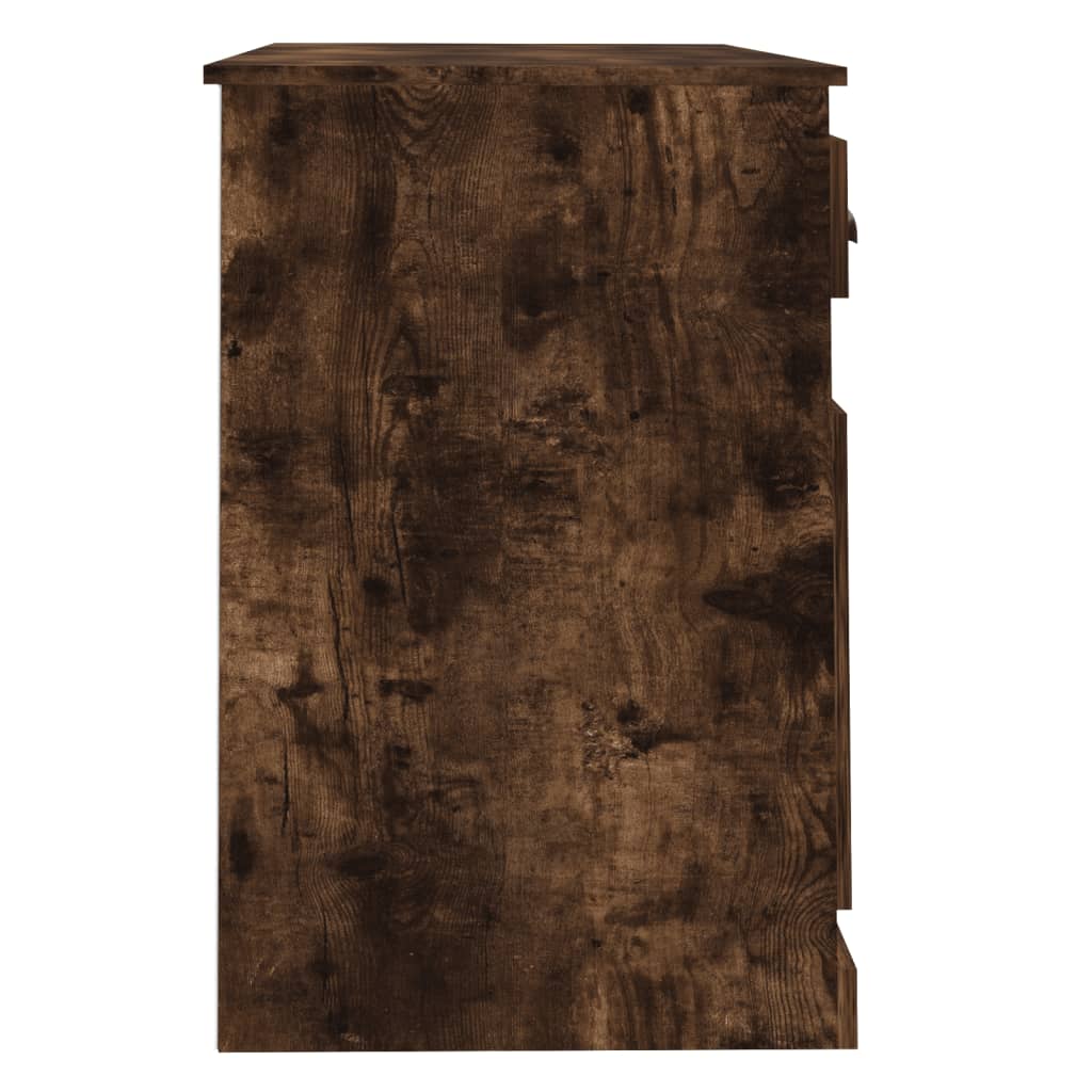 Bureau，Table de travail，Table d'étude avec tiroir chêne fumé 115x50x75 cm bois d'ingénierie CWV40861 - 7