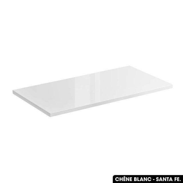 Plan de vasque en bois | CHÊNE BLANC - SANTA FE | L.80 x P.46 x H.2,5