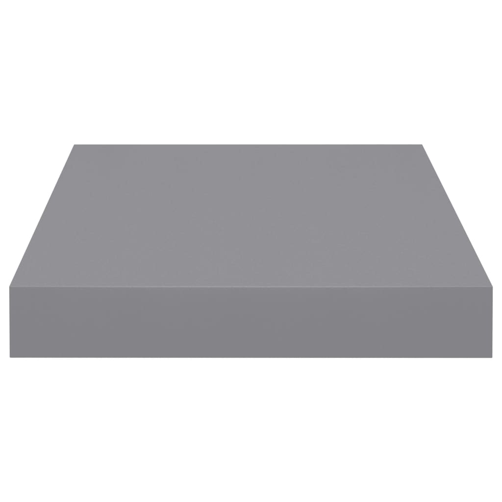 étagères murales flottantes 2 pcs gris 23x23,5x3,8 cm MDF - 5