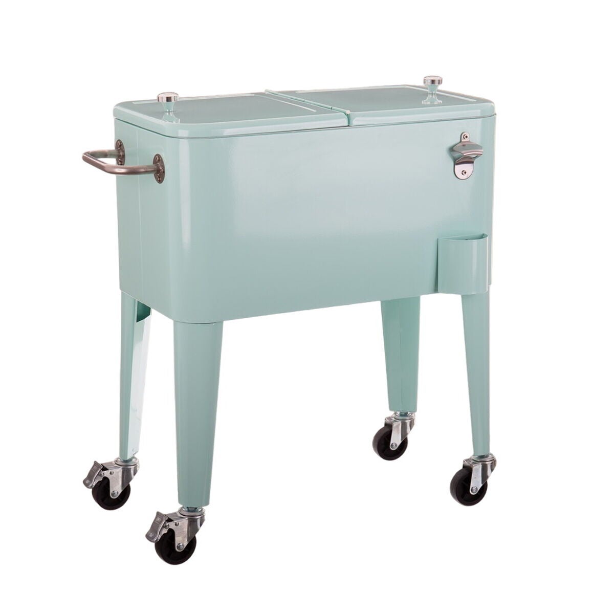 Vetonek Nevera Portátil Fresh Metal Acero Polipropileno 74 X 43 X 80 Cm Verde , Leroy Merlin