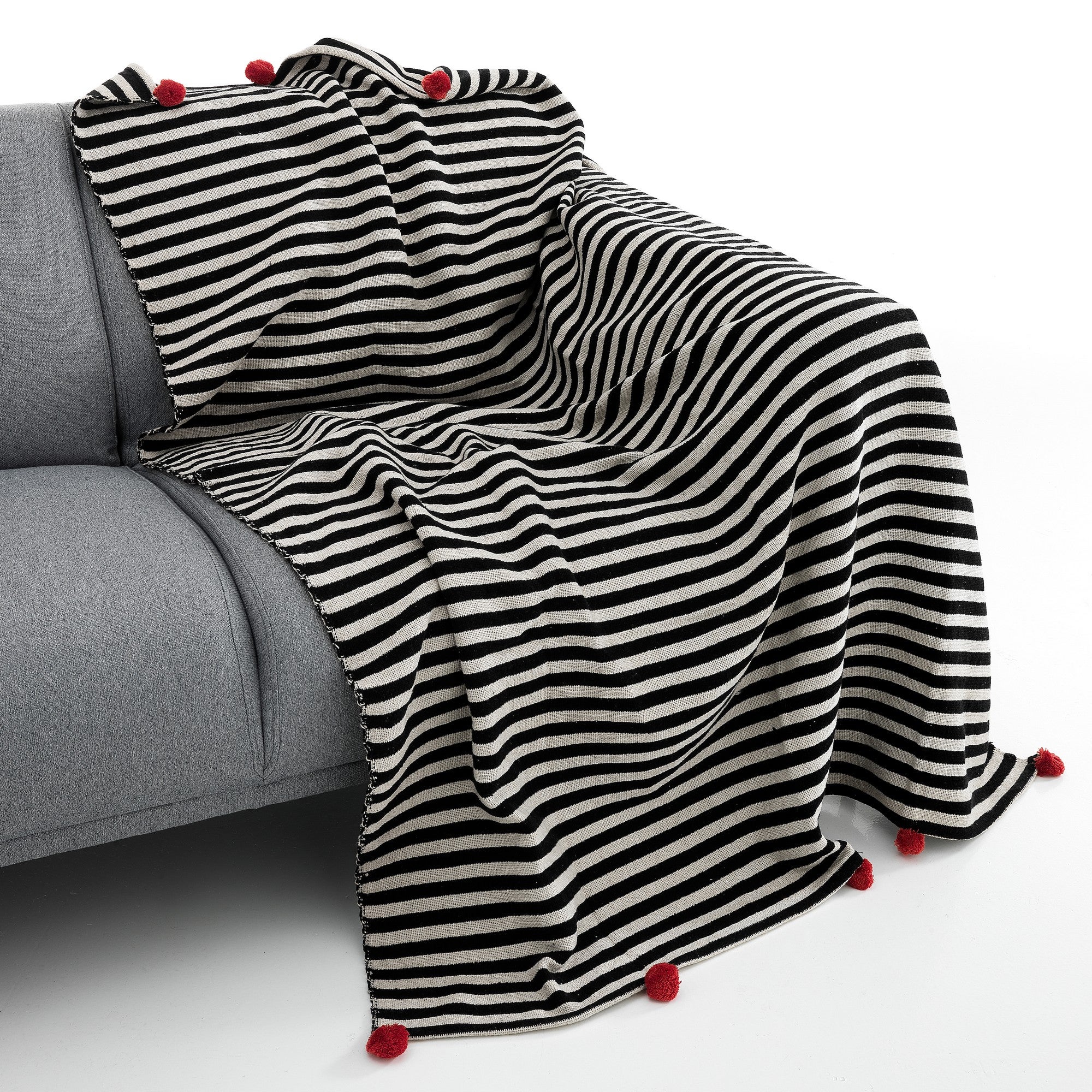 Plaid Tout Doux Colombine 150x150 En Pur Coton – Corail Uni, Neuf Avec étiquette