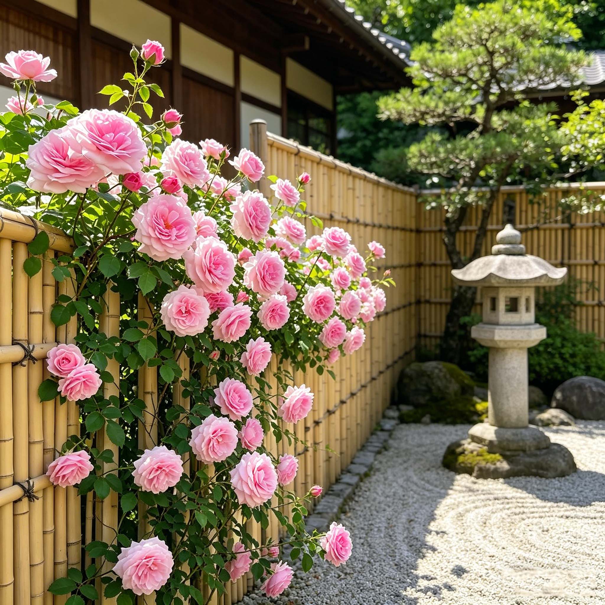 NICOLA 1000 Graines Rosier Grimpant Rose, Grandes Fleurs, Croissance Rapide, Facile à Planter, Jardin Clôture Treillis Balcon Plante Ornementale - 6