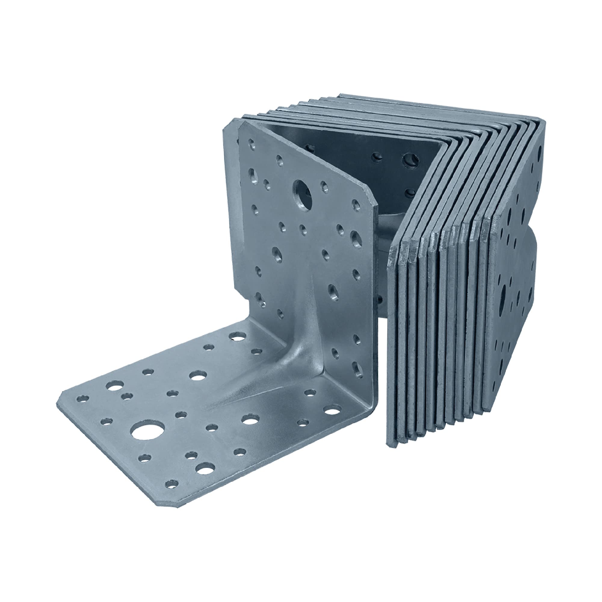 KOTARBAU&reg; Connettore Angolare 105x105x90 Mm Con Nervatura