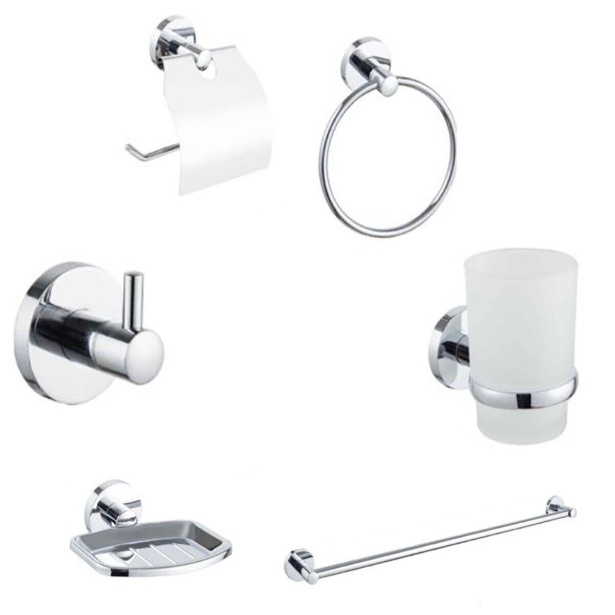 Set Di 2 Ganci Appendiabiti Da Bagno Per La Casa, Stile Di Design Acciaio Inossidabile 304 Spazzolato 91809995