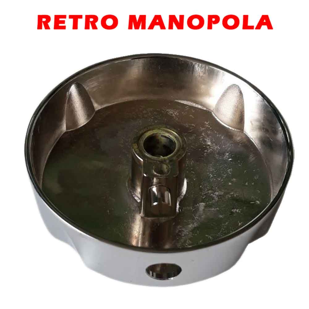 Manopola Rotante Cromata Per Vasca Da Bagno, Diametro 75 Mm, Foro 10 Mm, Antitorsione E Antiallagamento, Facile Da Montare