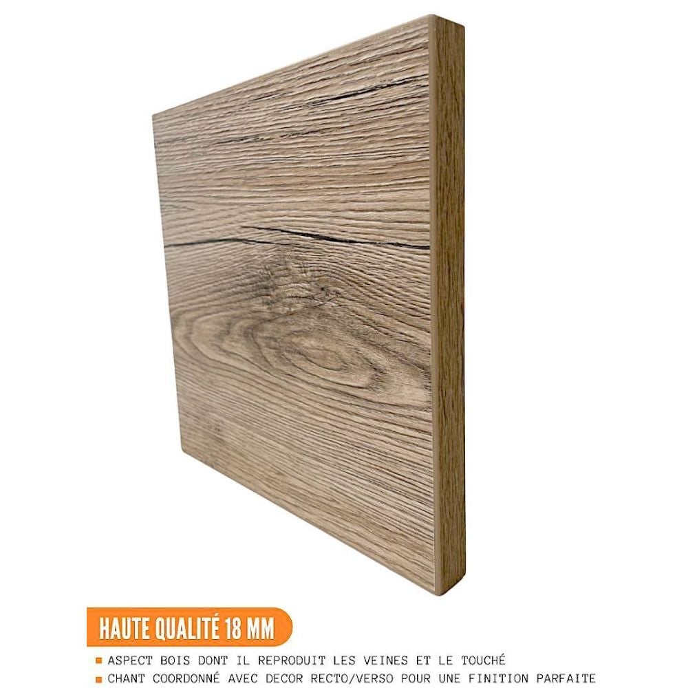 Cuisineandcie - Meuble haut de cuisine Eco Noyer Blanchi 2 portes L 60 cm - 3
