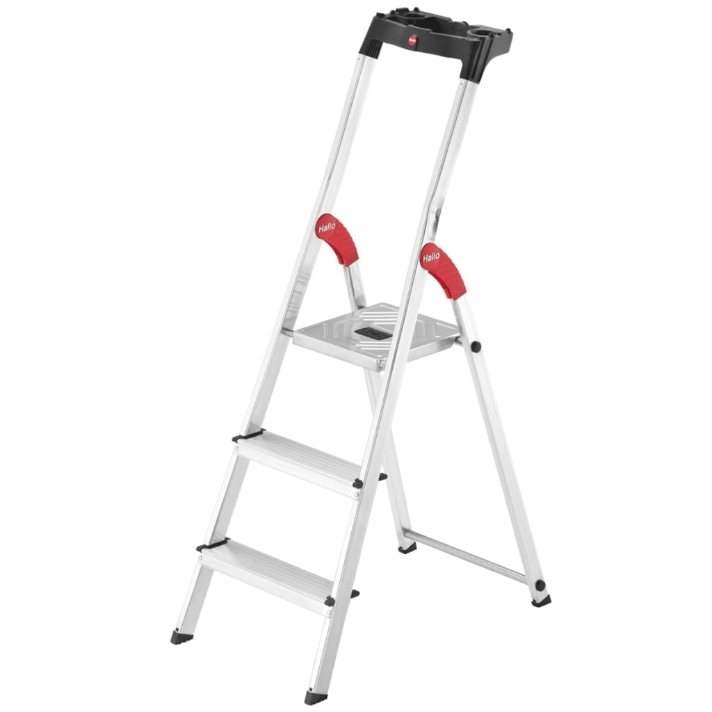 Drabina aluminiowa 3 stopniowa domowa HAILO L60 (wys. rob. 2,63m)