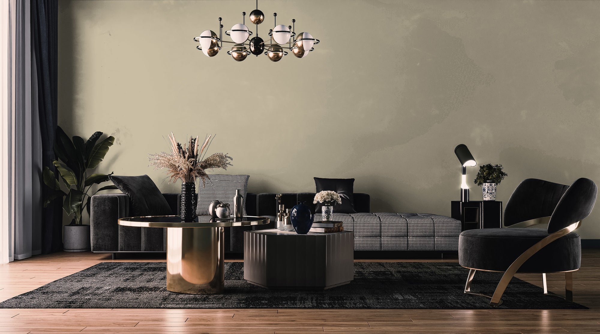 PURO Pintura mural premium c6004 - Pintura de muy alta opacidad - pintura de interior verde mate de alta calidad - 1l - 3