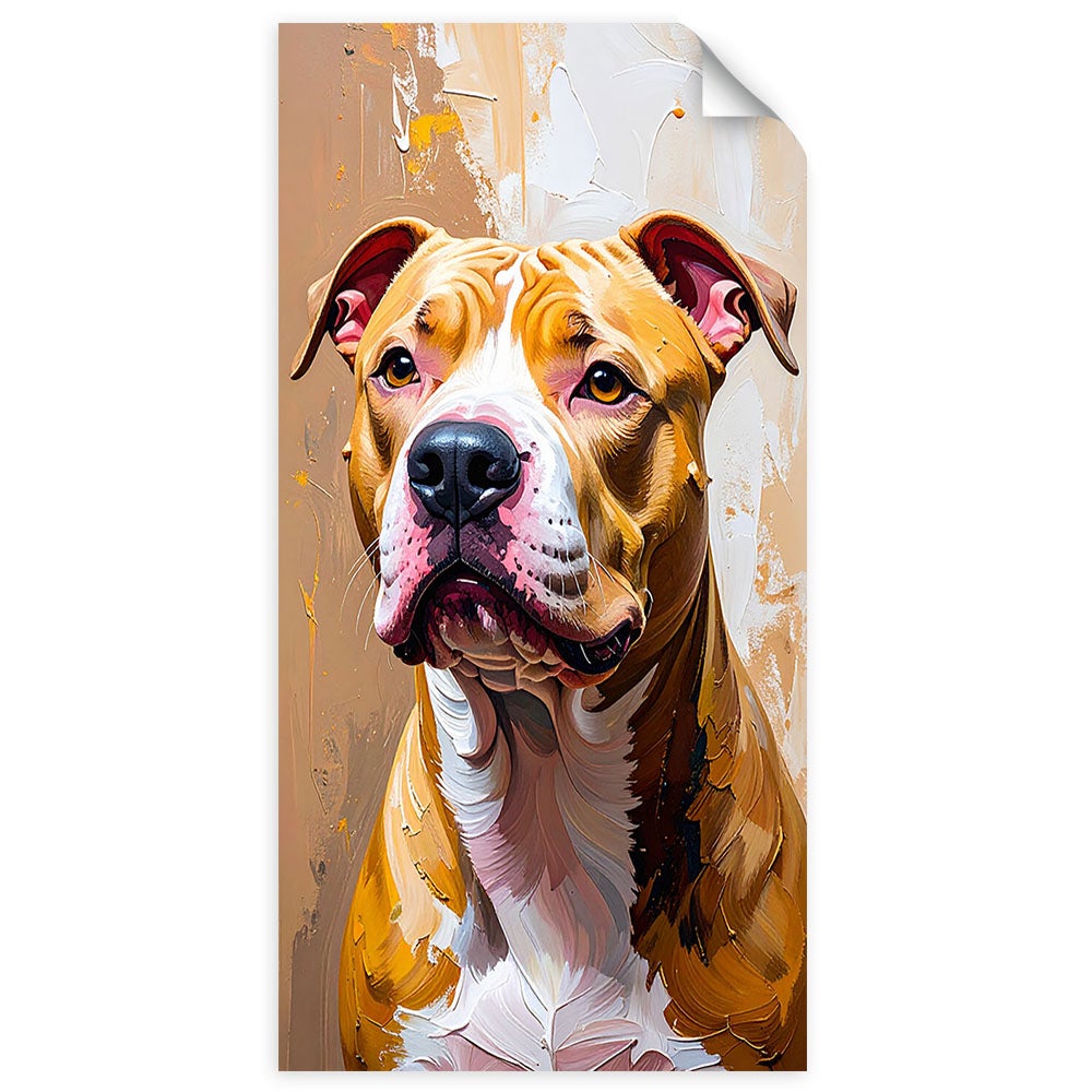 Naklejka samoprzylepna, Pit Bull Pies Zwierzę 50x100