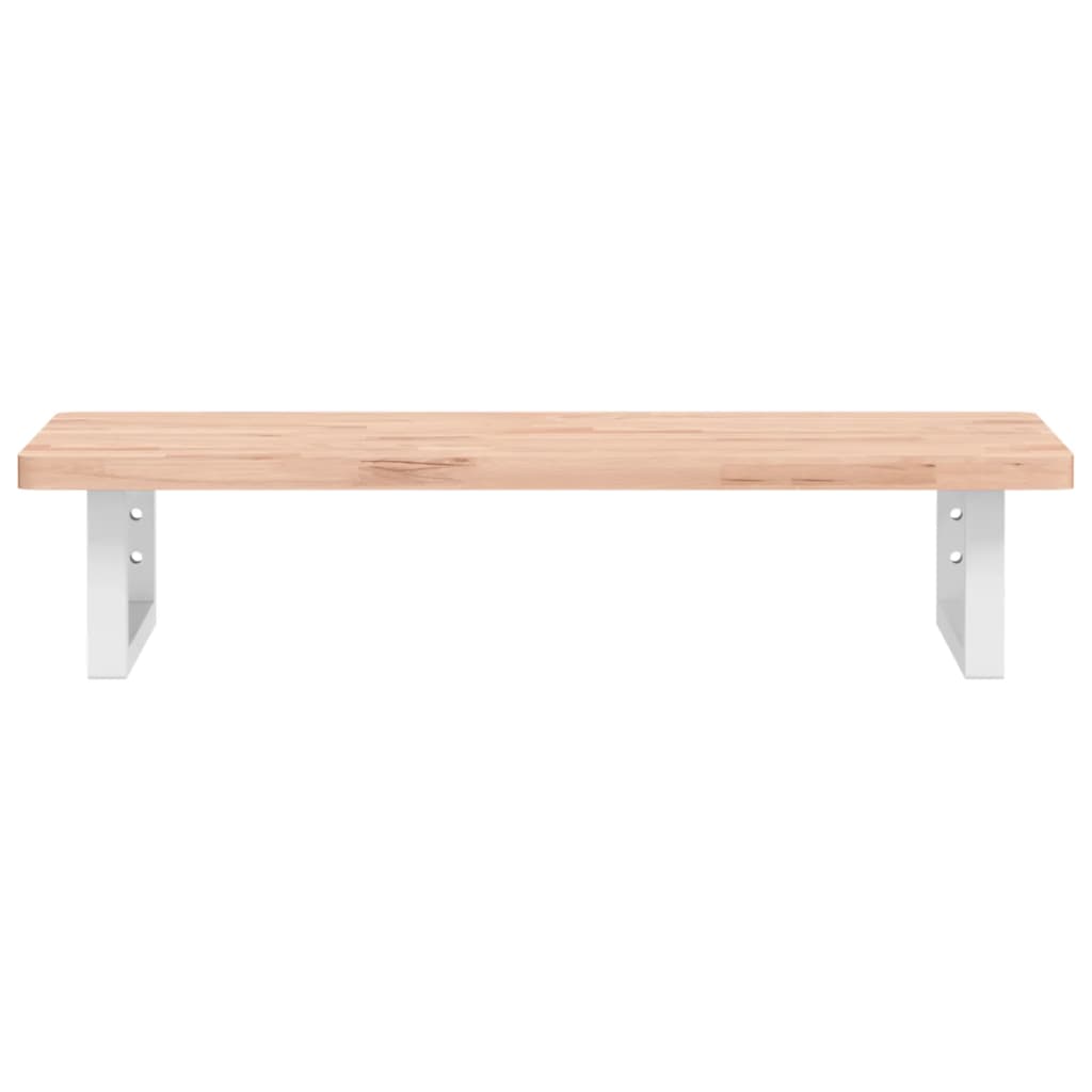 Maison Exclusive - Ripiano a Parete per Lavabo in Acciaio e Massello di Faggio - 4