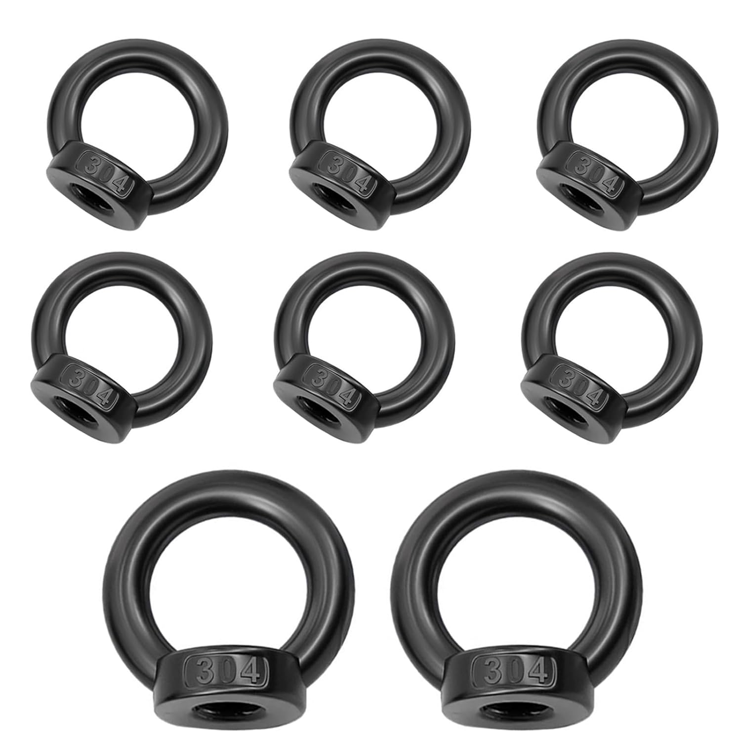 4 écrous à œil Galvanisés 5/8" Avec Filetage UNC 3/4-10 - Charge 5200 Lbs, Neufs