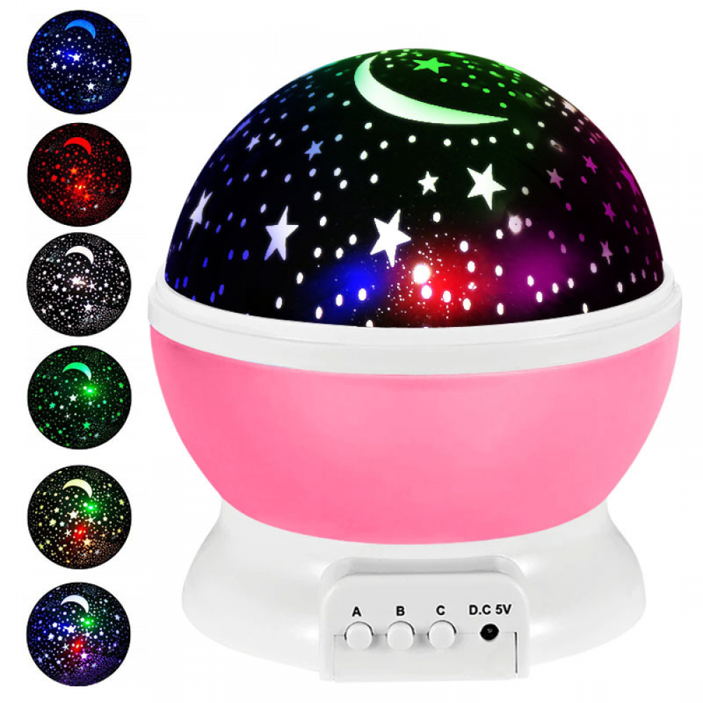 Luz nocturna de proyección de estrellas en el techo, rotación de 360°, 8 modos de color, regalo para bebé, cumpleaños de navidad