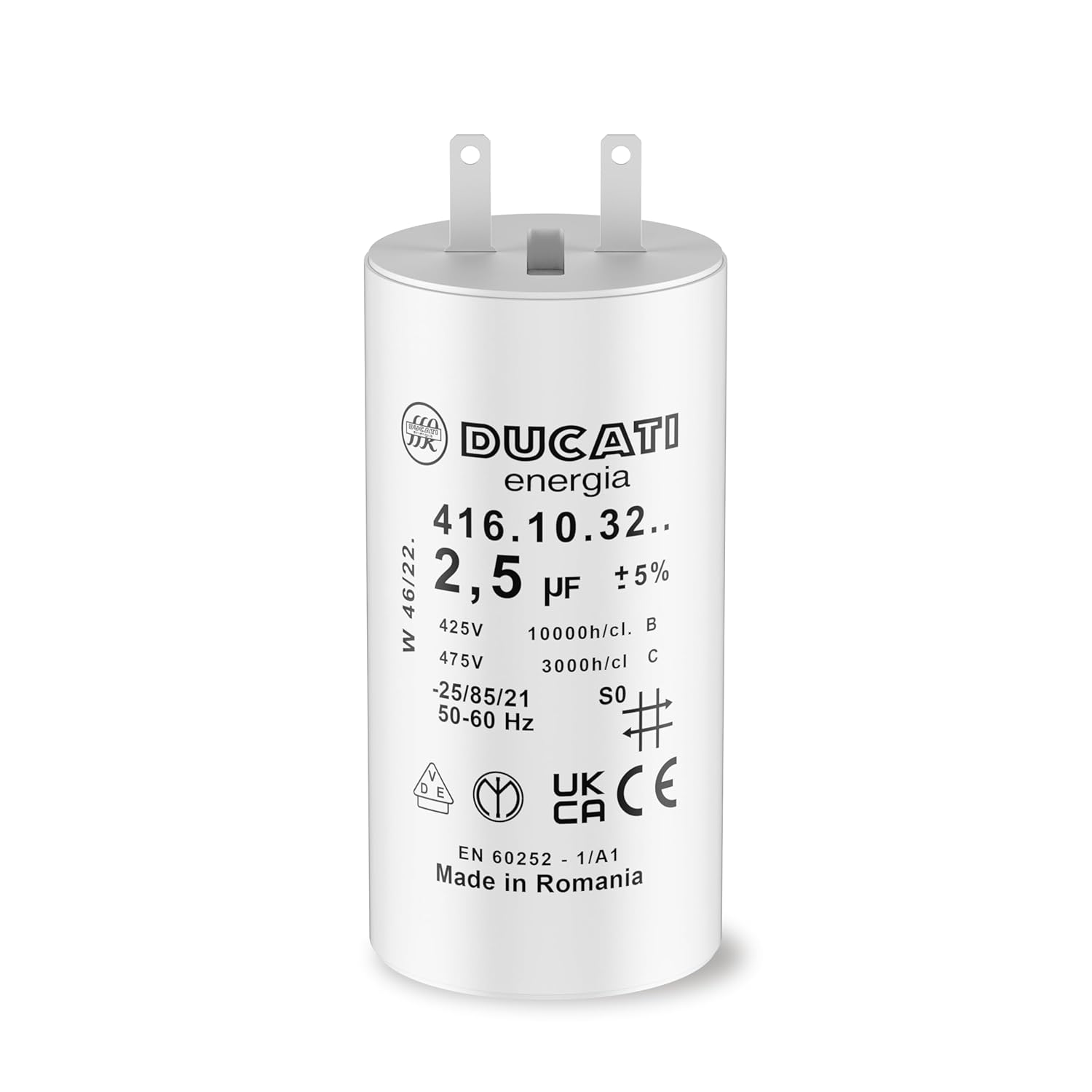 Universelle Start- & Betriebskondensatoren Von Spares2Go – 6,3 Uf, Für Waschmaschine, Kühlschrank & Mehr (2,5–70 Uf, Mit Kabel)
