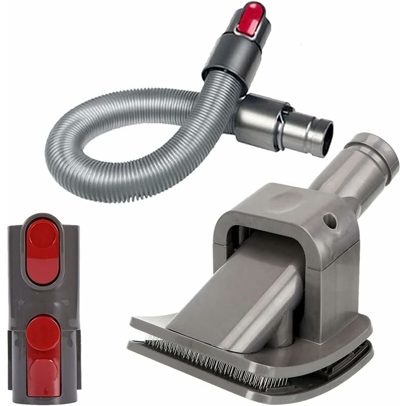 Szczotka do pielęgnacji psa kompatybilna z odkurzaczem Dyson V6 V7 V8 V10 V11, 3 szczotki do pielęgnacji z wężem przedłużającym i adapterem c