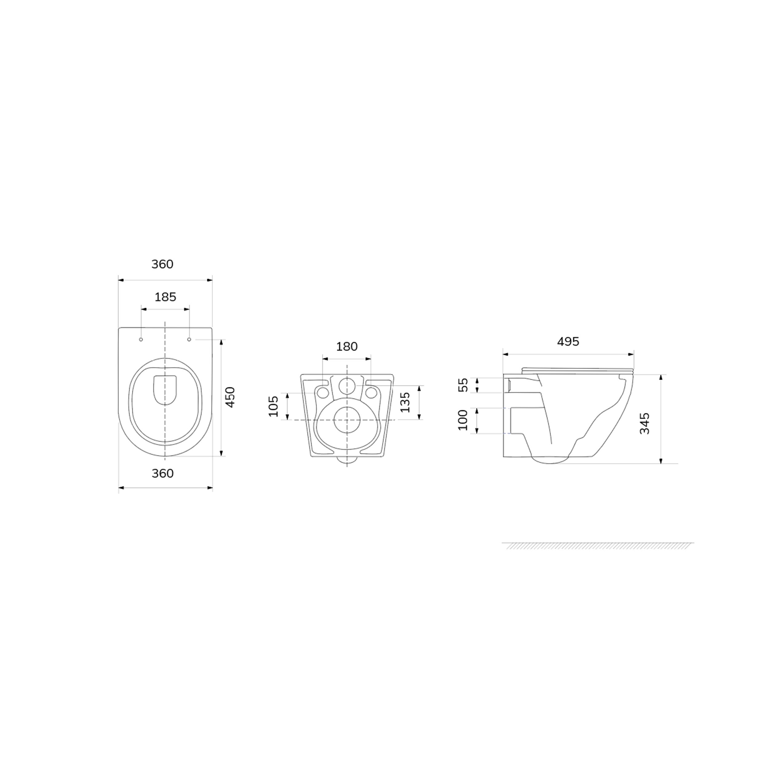PACK WC SUSPENDU + CHÂSSIS + BOÎTIER DE SUPPORT NATURE | TOILETTE BLANC BRILLANT | BOUTON BLANC | RÉSERVOIR ENCASTRÉ | COUVERCLE AMORTI | ALDAY - 8