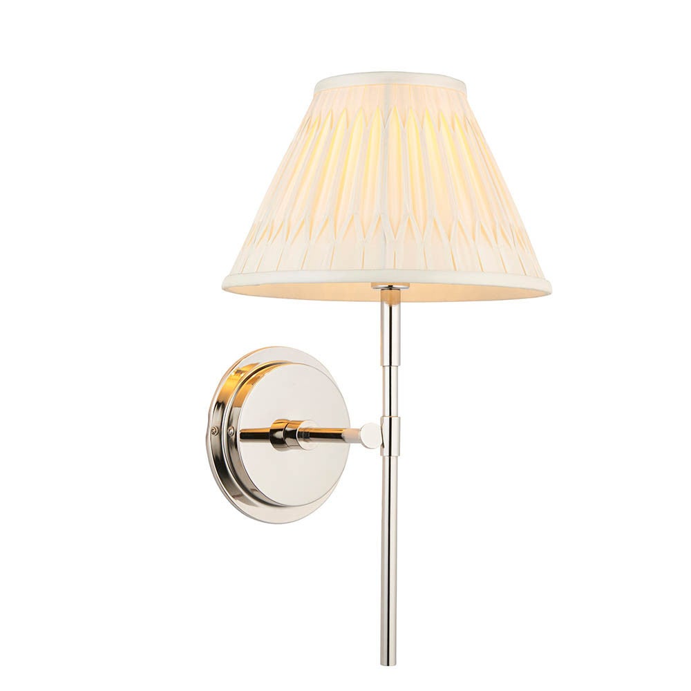 Kinkiet RENNES &amp; CHATSWORTH niklowy 1xE14x15W metal wym:50x25,5x29,5cm IP20 Endon