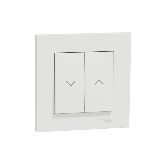 Interrupteur volet roulant complet Miluz, SCHNEIDER ELECTRIC, blanc