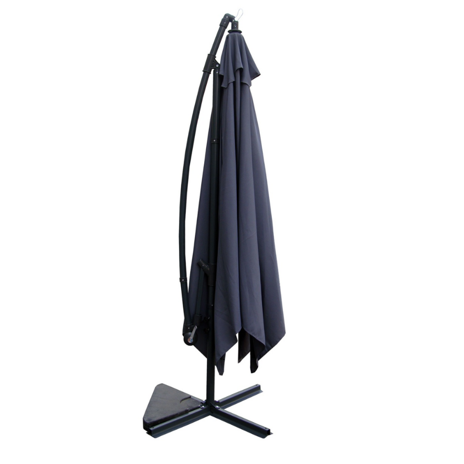 Parasol gris déporté carré 3 x 3 m SOLENZARA - 5