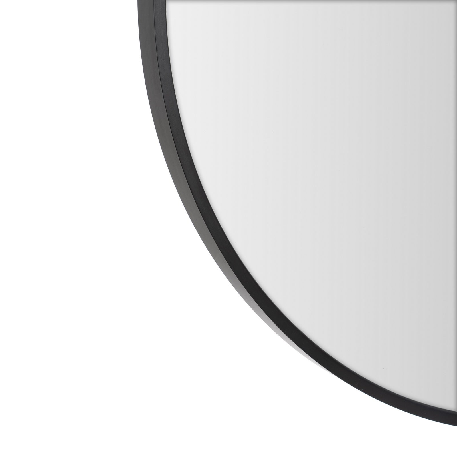 Espejo de pared redondo con marco de aluminio negro de 60 cm LOLAhome - 6