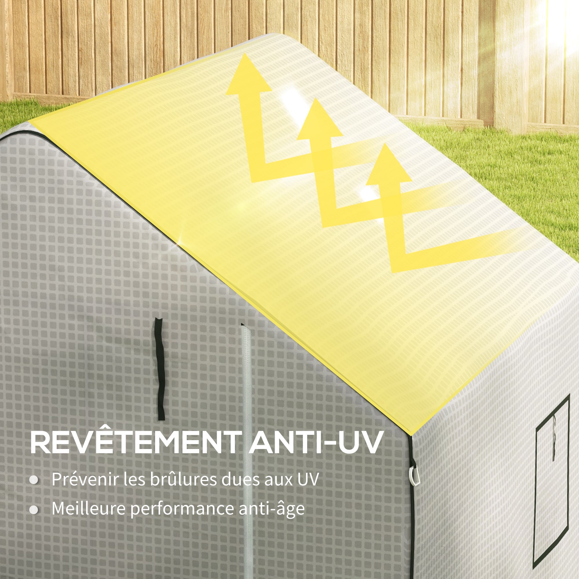 Bâche de remplacement pour serre de jardin Polyéthylène Outsunny - 5