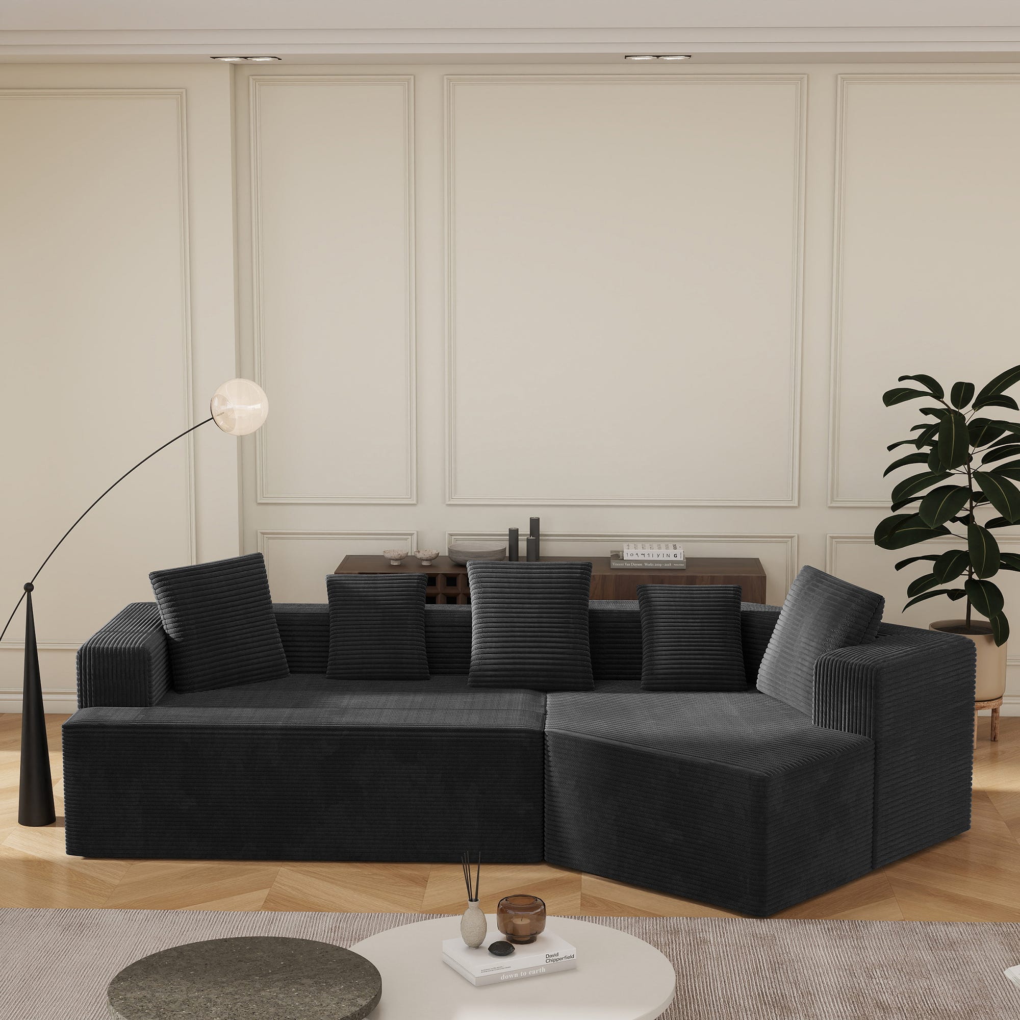 Divano componibile in tessuto design a nuvola ultra confortevole