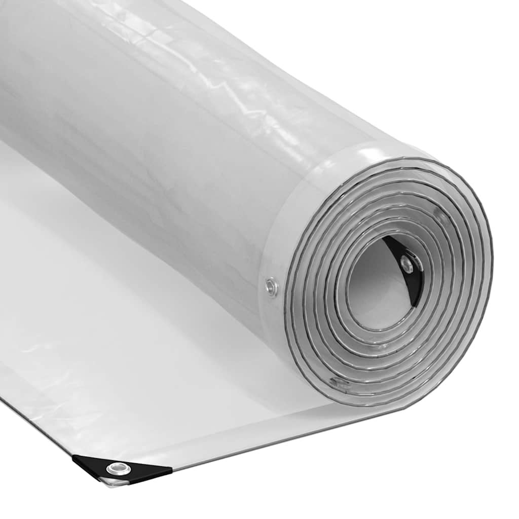 Lona transparente de polietileno de 12x12 m con ojales