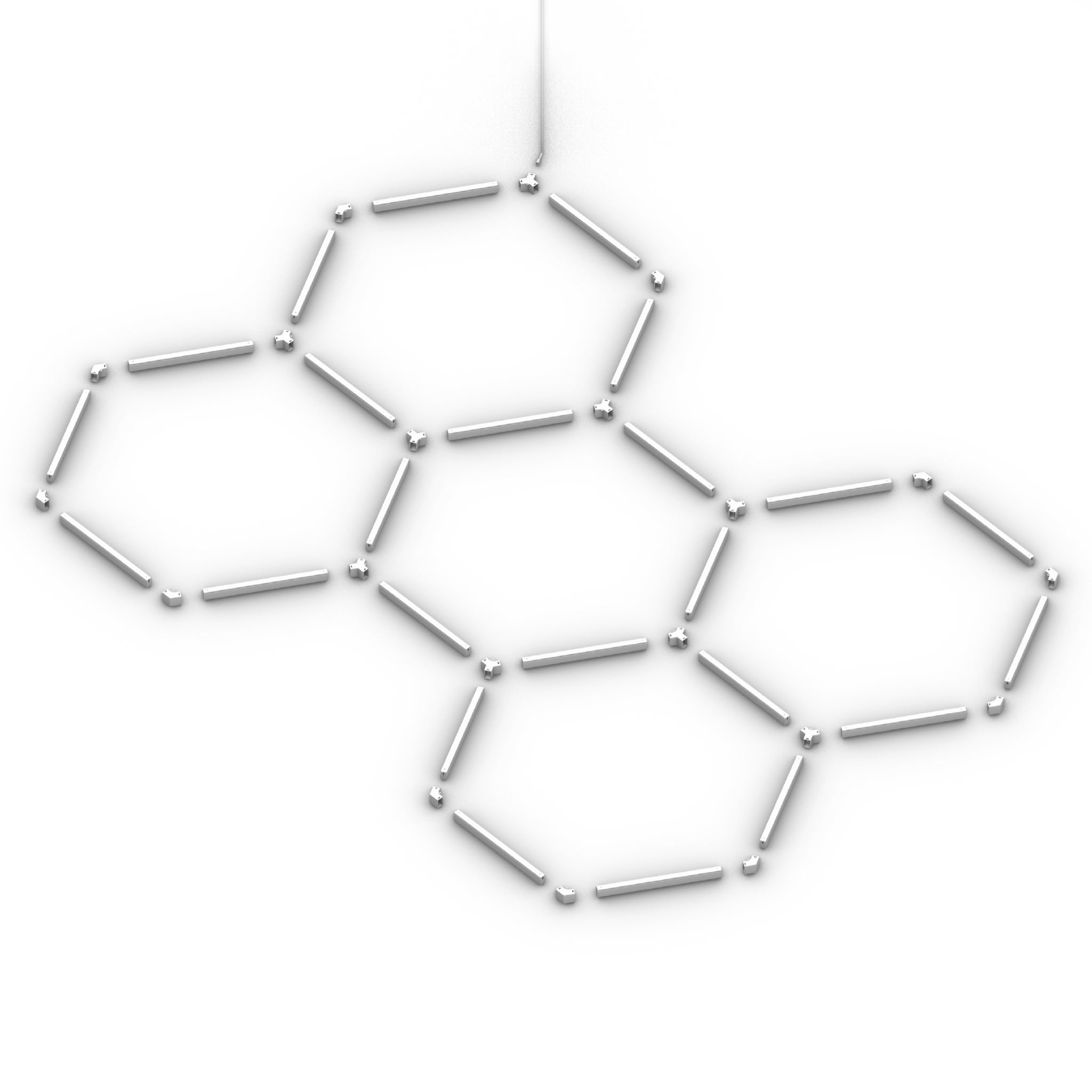Lampa LED Hexagon 206x301cm 240W 6500K IP20 sufitowa oświetlenie do garażu warsztatu MasterLED