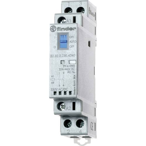 Contacteur Modulaire FINDER 25A Type 22.32 - 24V AC/DC - Rail DIN - Neuf