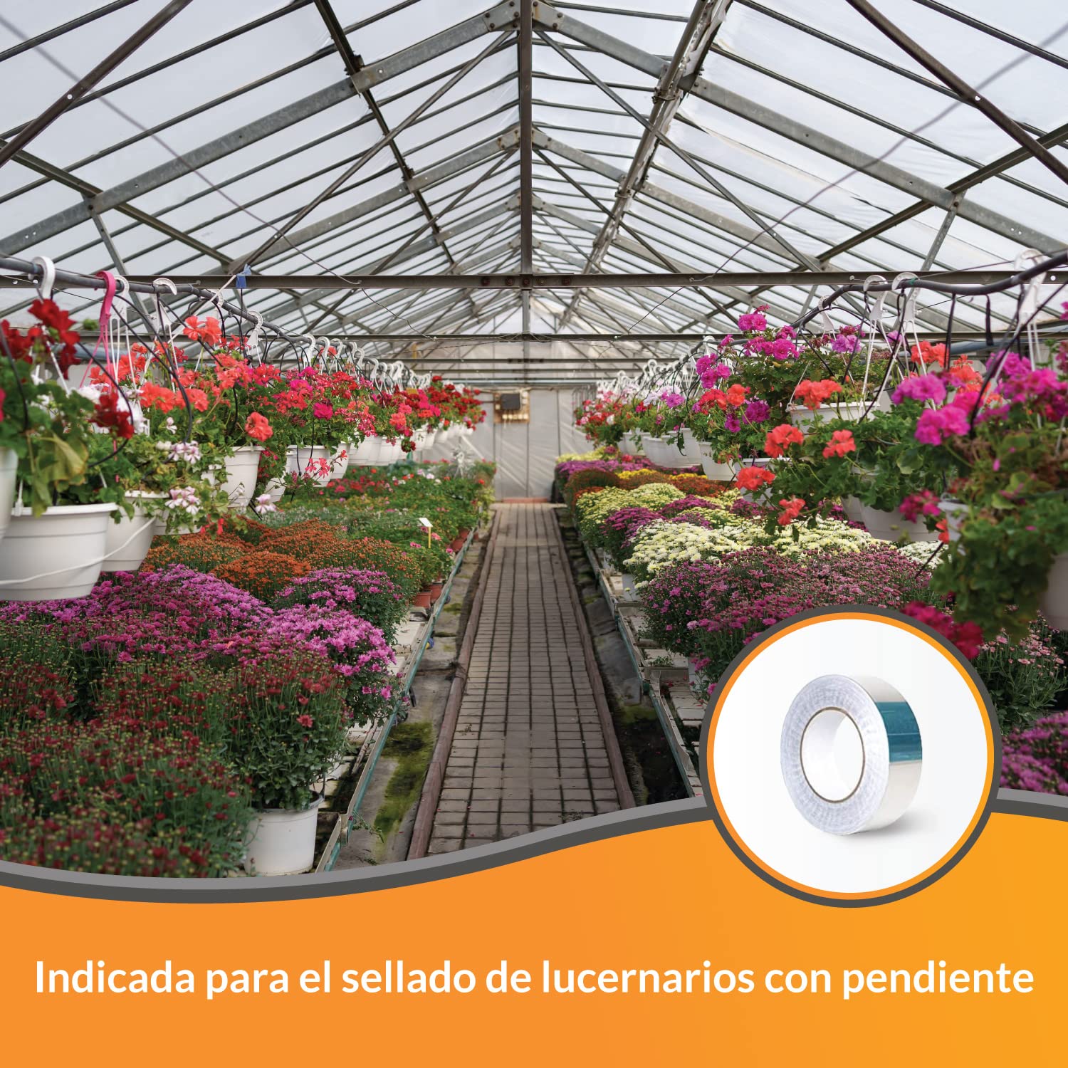 Ironlux - Cinta de aluminio ciega para sellado de placas de policarbonato celular - 25 mm x 50 ml - 5