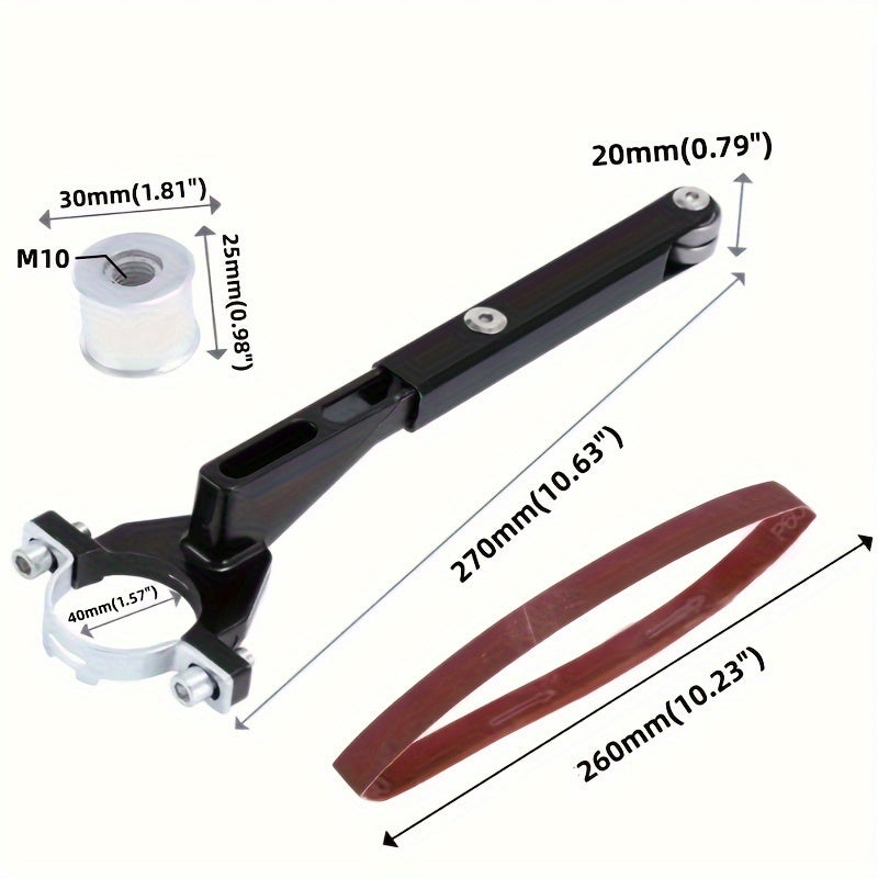 Kit de conversion pour meuleuse d'angle à bande pour le polissage, le meulage et le polissage du métal et de l'acier inoxydable - 5